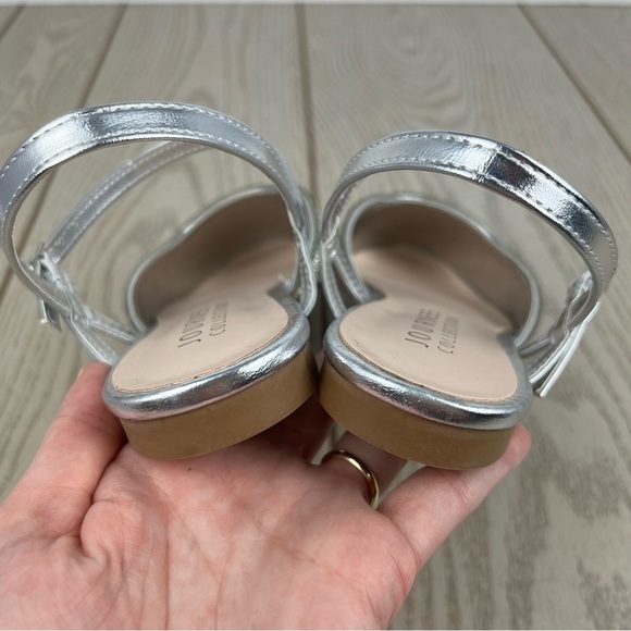 Journee Collection Nysha Formal Glitter Gem Material Flats 7.5 Silver $100 - Picture 6 of 8